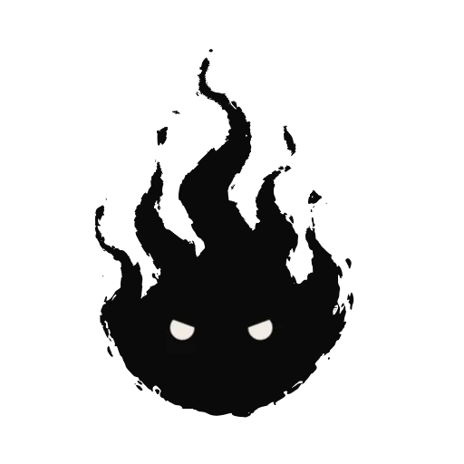 Marciano negro enfadado, sticker animado