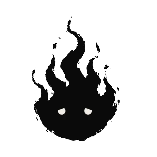 Marciano negro triste, sticker animado